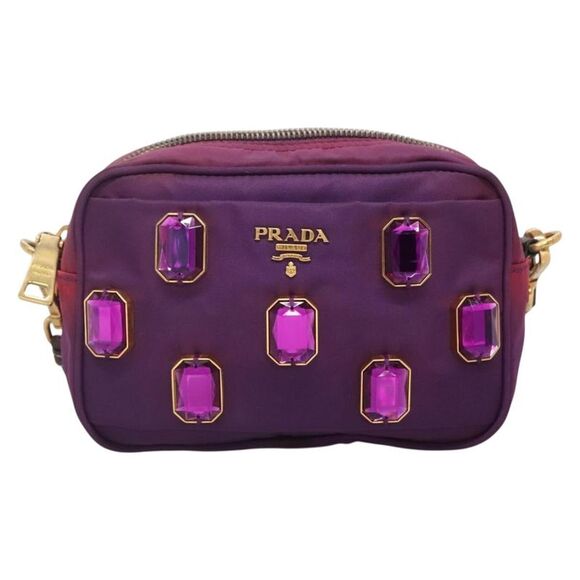 Prada Tessuto Purple Nylon Shoulder Bag (Pre-Owned) - Picture 1 of 16